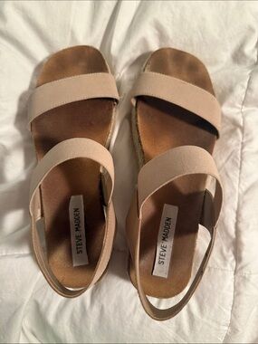 Steve Madden Blush Elastic Strap Platform Sandals